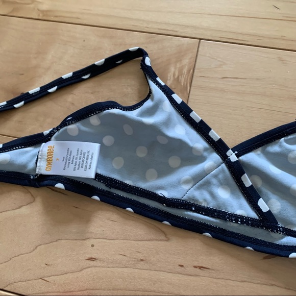 Gymboree Kid Girl Navy Polka Dot Bikini Bathing Suit 🌺 Size 7 - Picture 12 of 14